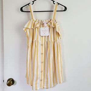 NWT Isabel Materinty Yellow & White Striped Shirt